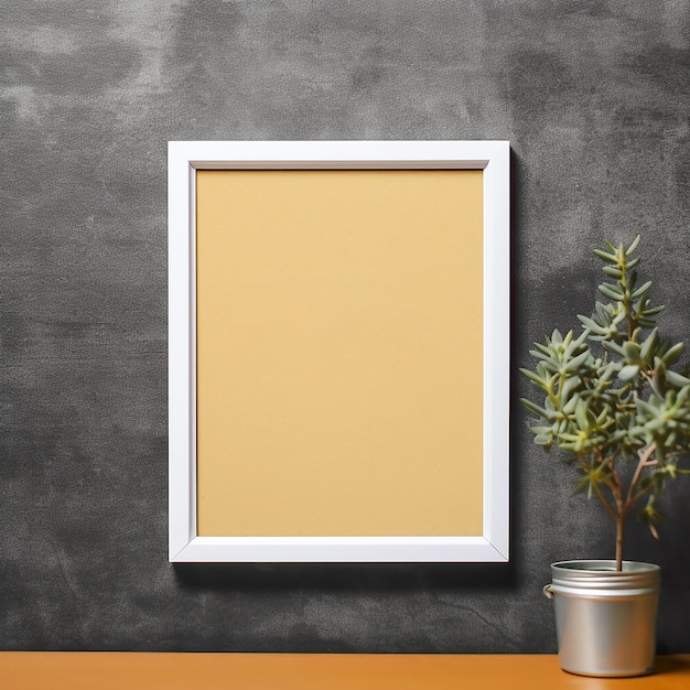 free space empty square frame mockup