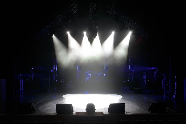 Free stage with lights