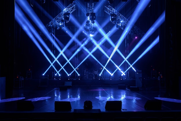 Photo free stage with lights