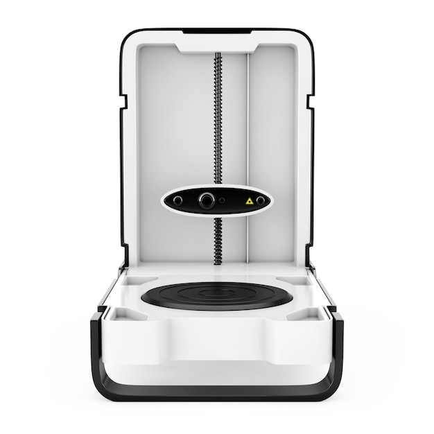 Free Standing Modern Desktop Home 3D Scanner on a white background. 3d Rendering