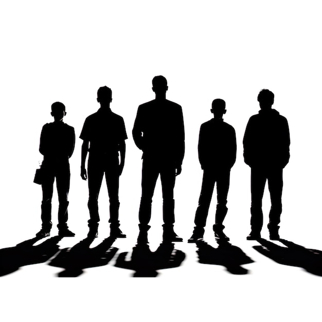 Photo free vector adult people silhouettes background