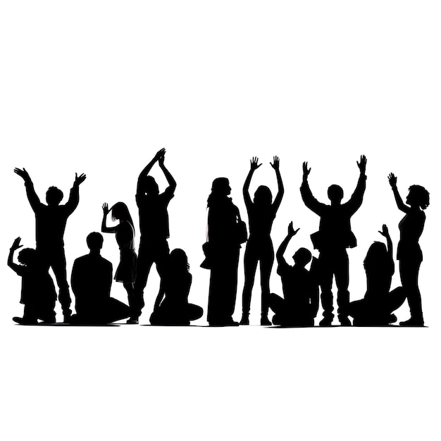 Free vector adult people silhouettes background