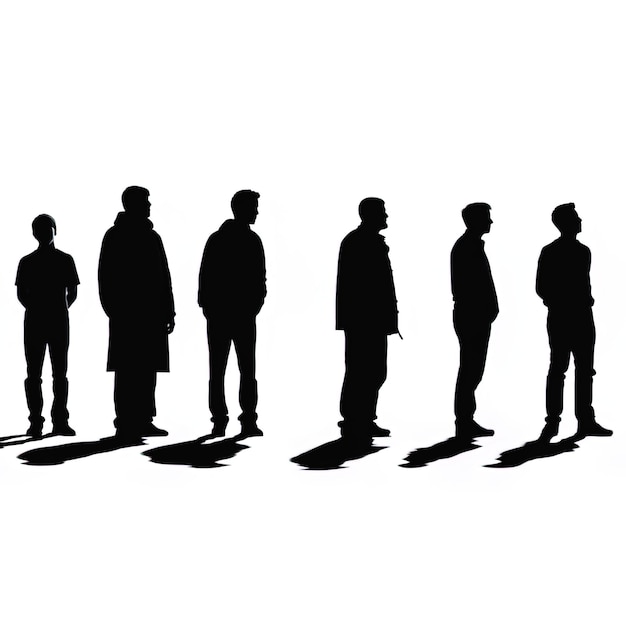 Photo free vector adult people silhouettes background