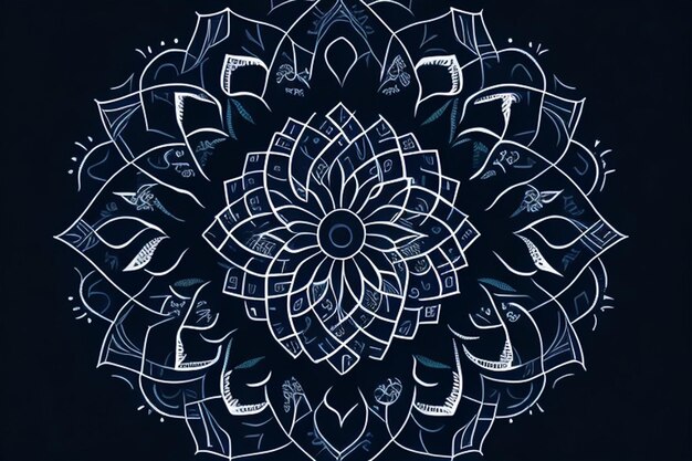 Free vector background template with mandala pattern design