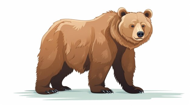 Photo free vector bear on a white background