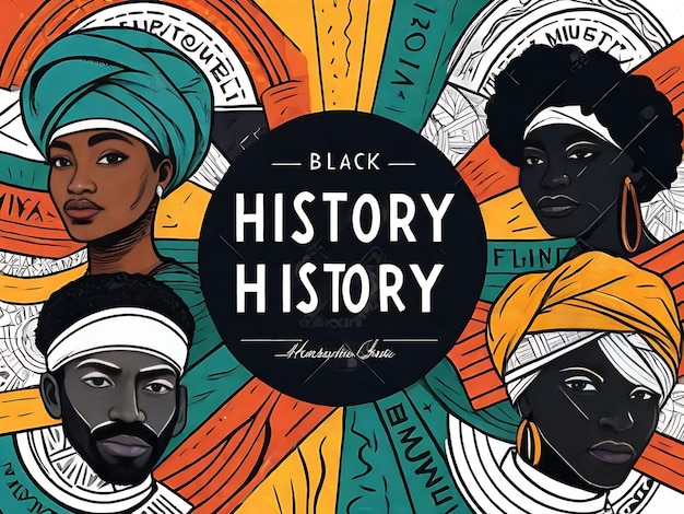 Free Vector Black History Month Background HandDrawn Flat Design