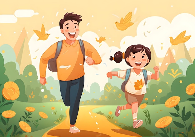 Free vector children back to school