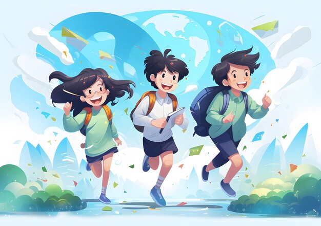 Free vector children back to school