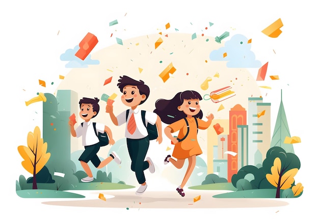 Free vector children back to school