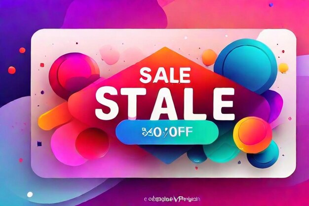 Photo free vector colorful gradient sale background