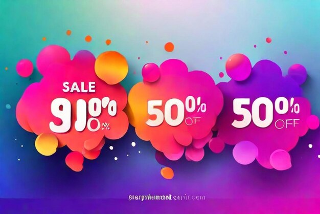 Photo free vector colorful gradient sale background