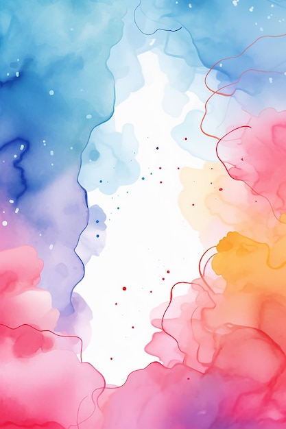 Free vector colorful modern background with watercolor