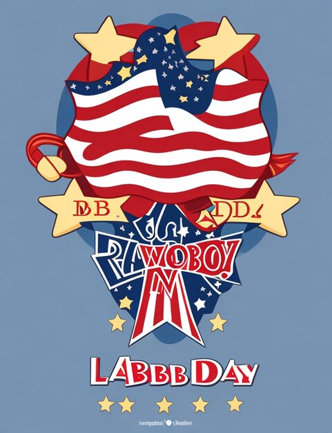 Free vector creative usa labor day design star with Vector labor day banner with usa flag vector