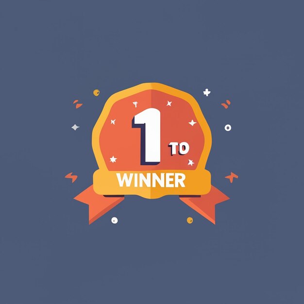 Number one 1st place winner sign in flat style Vector Image