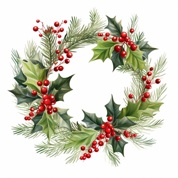 Free vector flat design christmas wreath