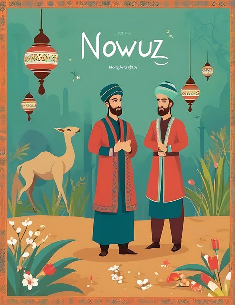 Foto illustrazione di nowruz a vettore piatto libero