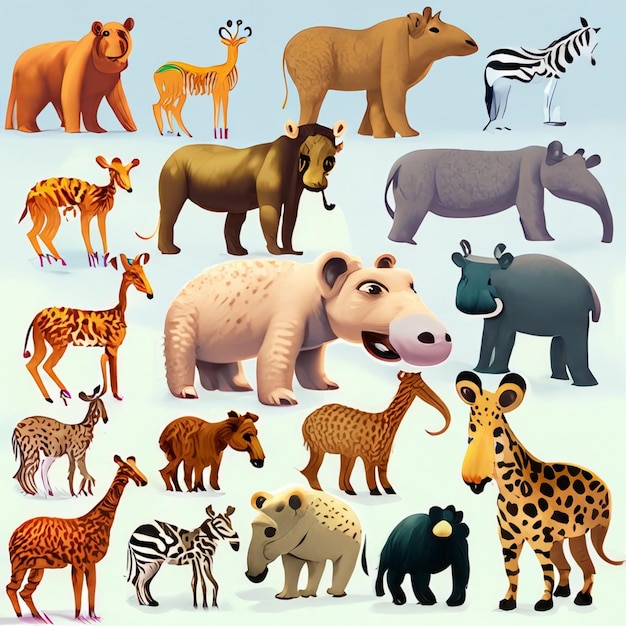 Free vector flat world animal day background