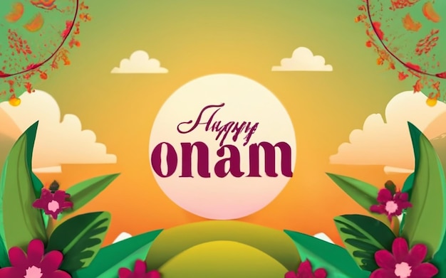 Free vector gradient background for onam festival celebration