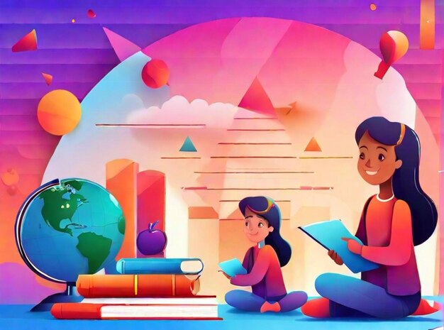 Free vector gradient international day of education illustration