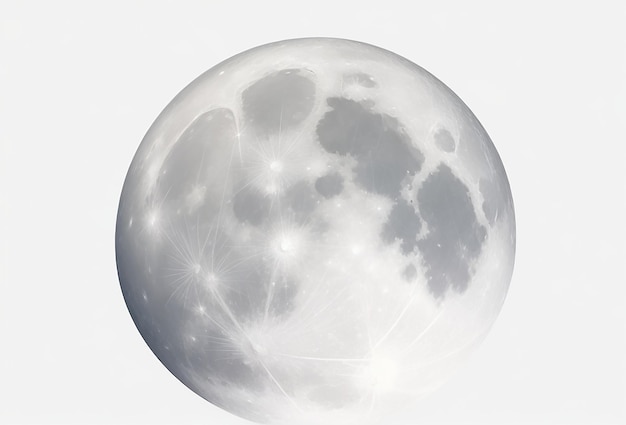 Free vector grey full moon illustration on white background