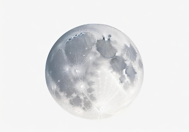 Free vector grey full moon illustration on white background