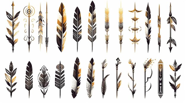 Free vector hand drawn arrow set