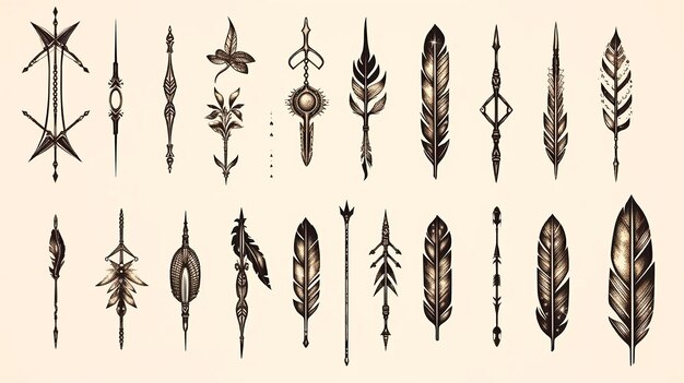 Free vector hand drawn arrow set