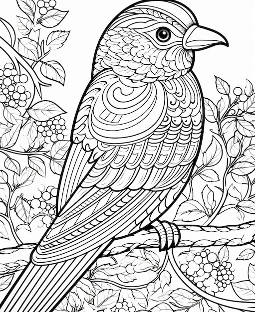 Photo free vector hand drawn hummingbird outline illustration