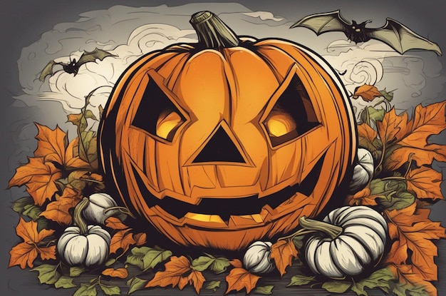 Free Vector hand drawn vintage halloween