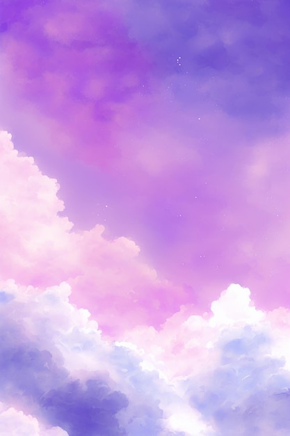 Photo free vector hand painted watercolor pastel sky background