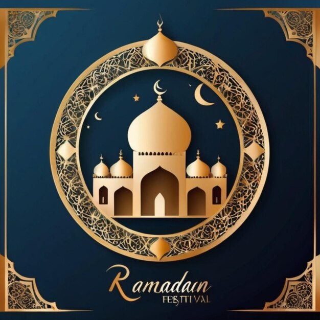 Free vector happy Ramadan cultural hindu festival wishes celebration card vector