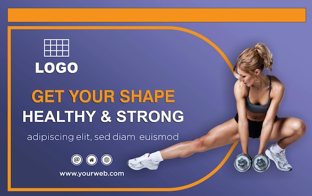 Photo free vector healthy lifestyle banner template