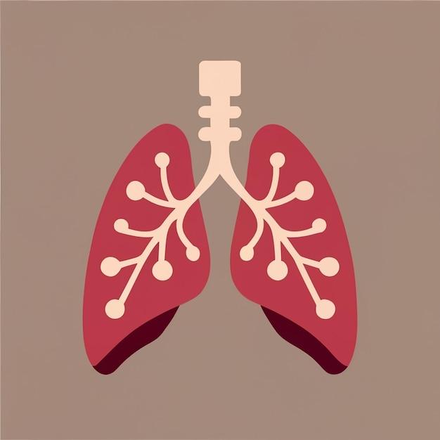 Free vector human internal organ with lungs