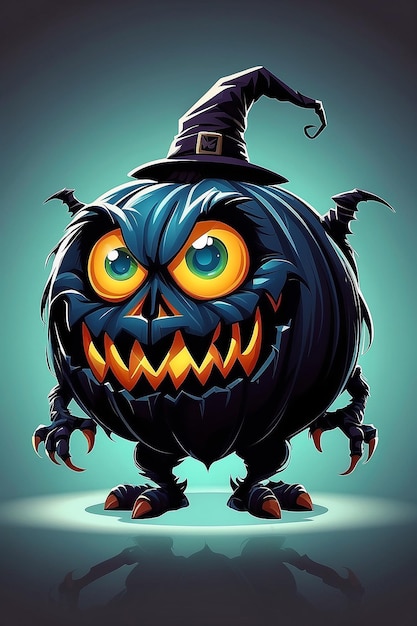 Free vector illustration of Halloween Monster Pumpkin