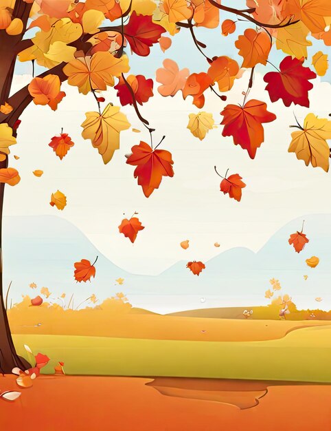 Photo free vector illustration of a lovely fall background