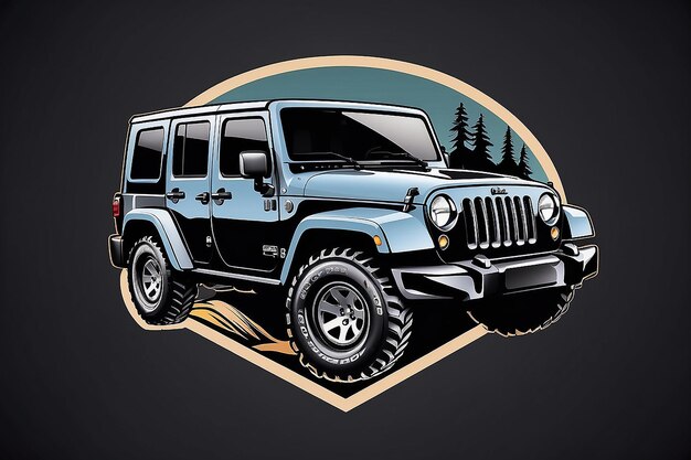 Foto modello gratuito del logo della jeep offroad per la vostra azienda o industria