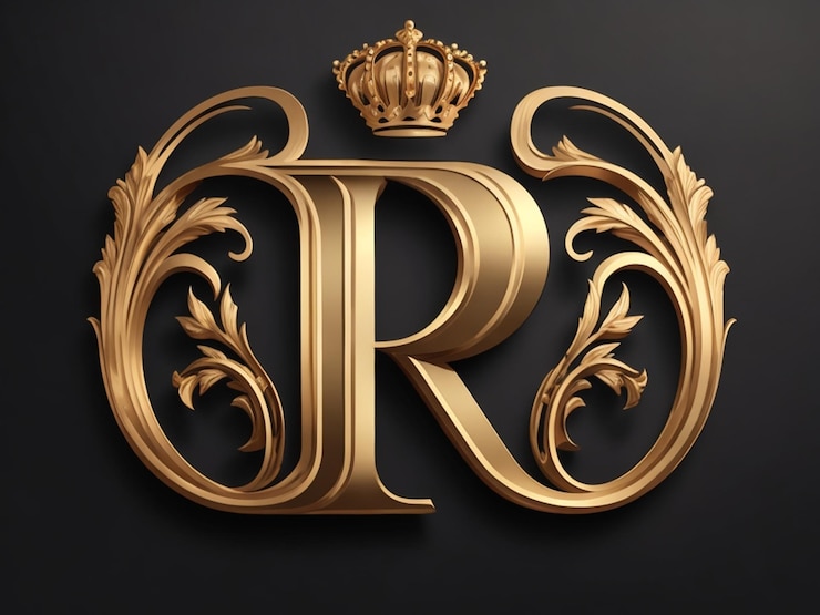 Premium Photo | Free vector letter r royal luxury logo for your brand