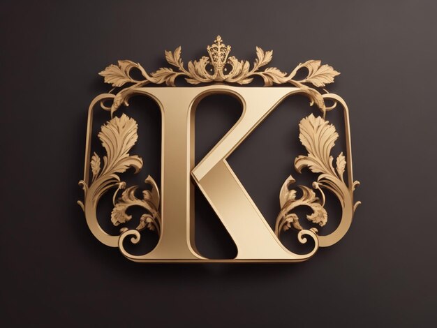 Foto logo lettera k di lusso vettoriale gratuito