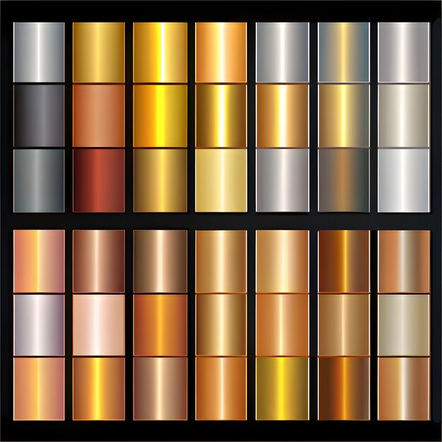 Photo free vector metallic gradients collection