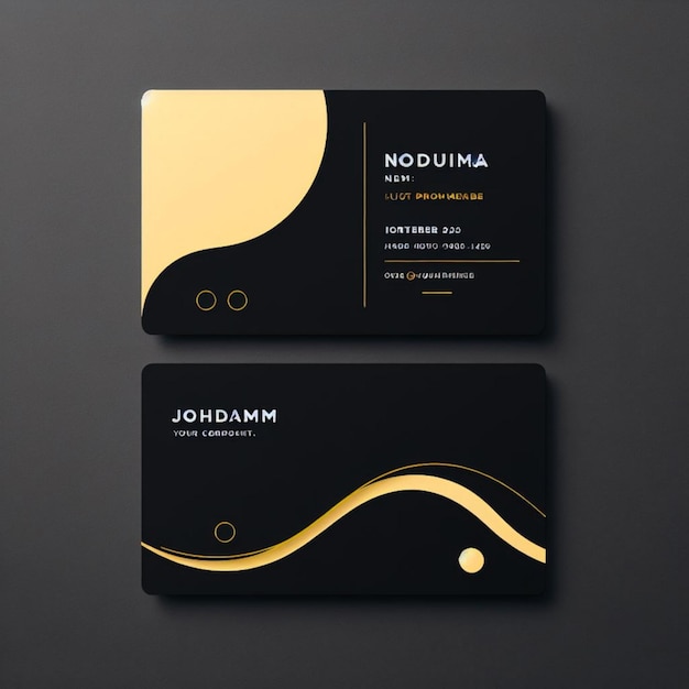 Photo free vector modern black and white business card design