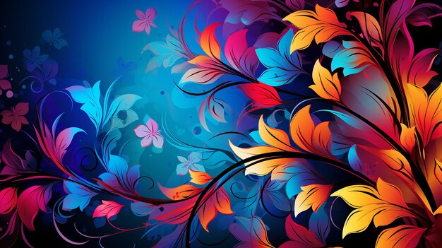 Free vector multicolor floral background