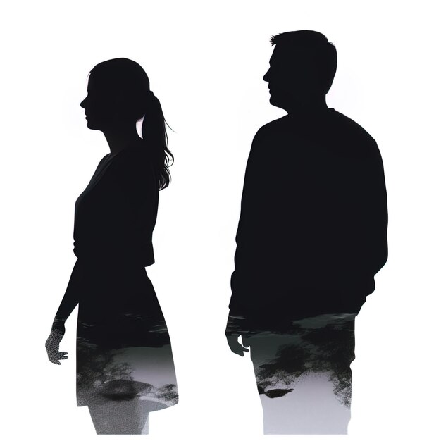 Free vector people silhouettes background