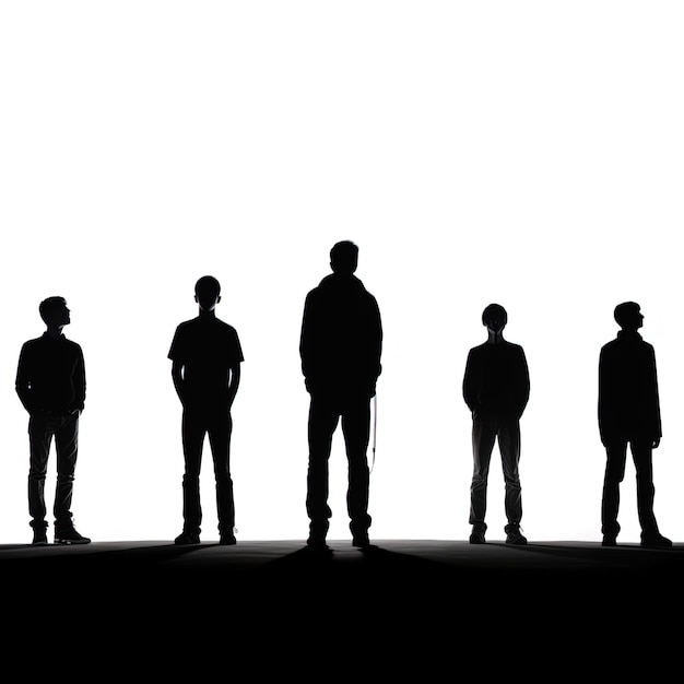 Photo free vector people silhouettes background