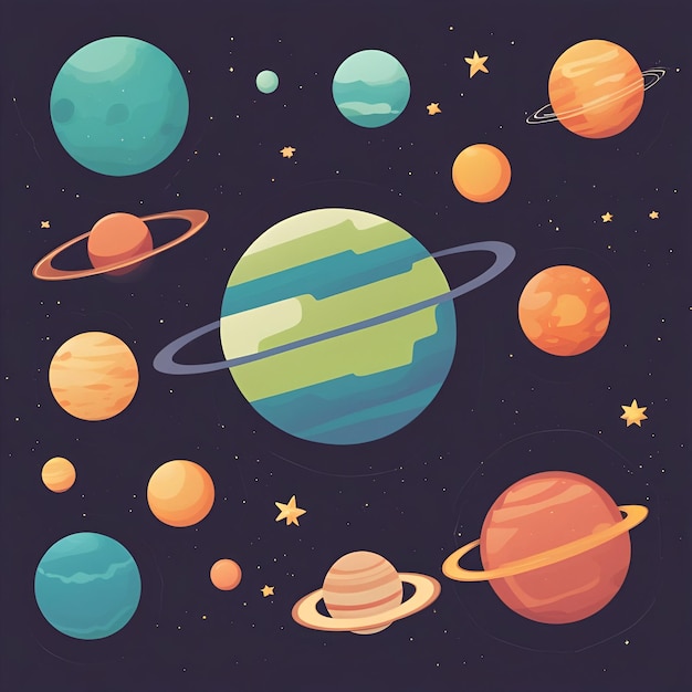 Free vector planets in the galaxy