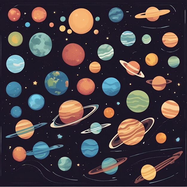 Free vector planets in the galaxy