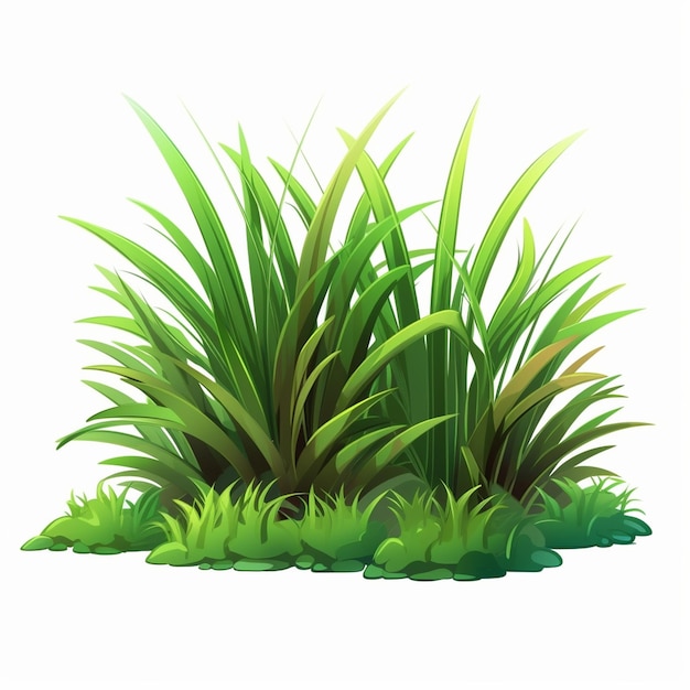 Foto gambi di piante vettoriali gratis per l'illustrazione della natura del piano frontale isolata verde
