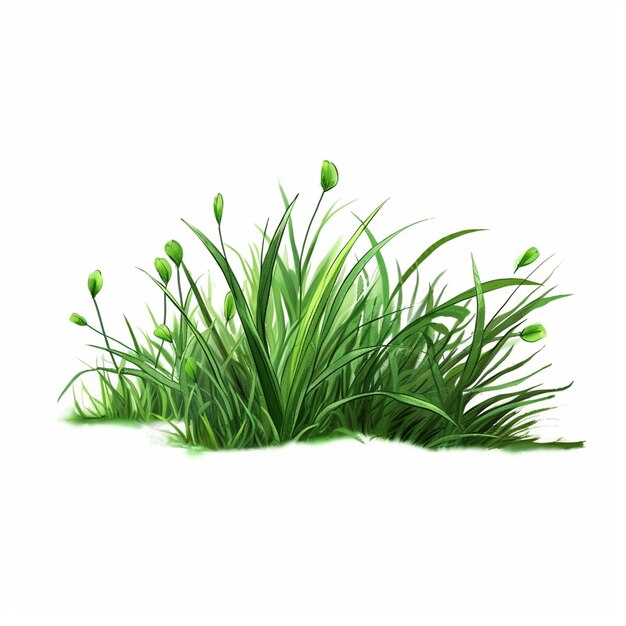 Free vector plant stems for front plan nature illustration isolated green