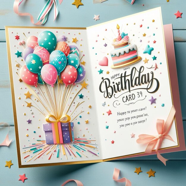 Free vector realistic birthday with balloons background