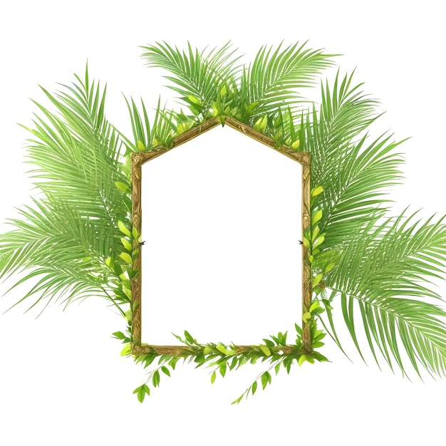 Free vector realistic frame palm sunday