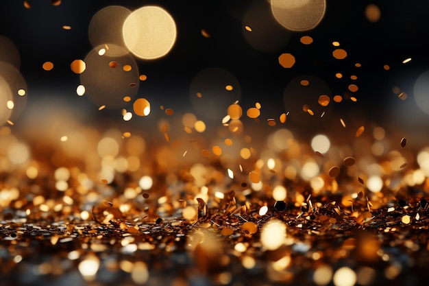 Free vector realistic golden confetti background